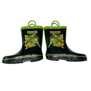 Teenage Mutant Ninja Turtles Boys 11/12 Rubber Waterproof Mid-Calf Rain Boots